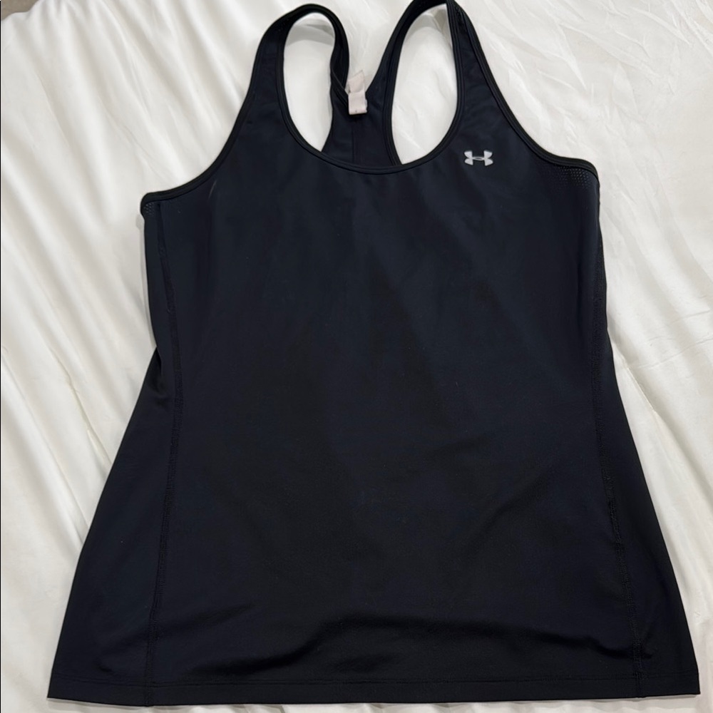 Under Armour Black Fitted Racerback Tank Top